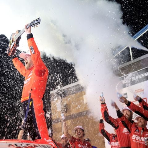 Justin Allgaier won the Sports Illustrated Resorts 250 Saturday at the 1.33-mile Nashville Superspeedway in the O'Reilly Auto Parts Series.