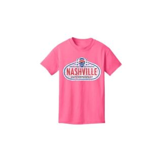 NSS YOUTH DISTRESSED LOGO TEE Pink