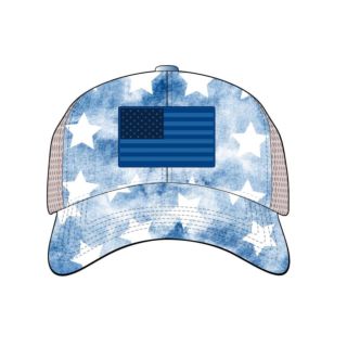 NSS LADIES TIEDYE FLAG & STARS HAT