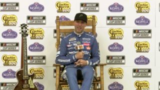 PRESS CONFERENCE - 2026 Cracker Barrel 400 Winner - Denny Hamlin (No. 11 Joe Gibbs Racing Toyota)