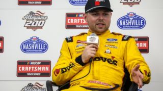 PRESS CONFERENCE - 2026 Allegiance 200 Winner Layne Riggs (No. 34 Front Row Motorsports Ford)